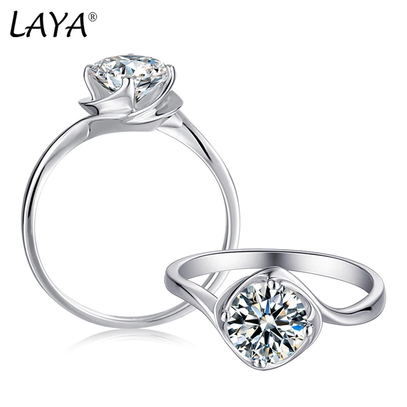 

LAYA Ladies Luxury 1CT Ring Exquisite Gorgeous Fashion Wedding Preferred Jewelry 925 Silver Girl Jewelry Moissanite Ring 2023