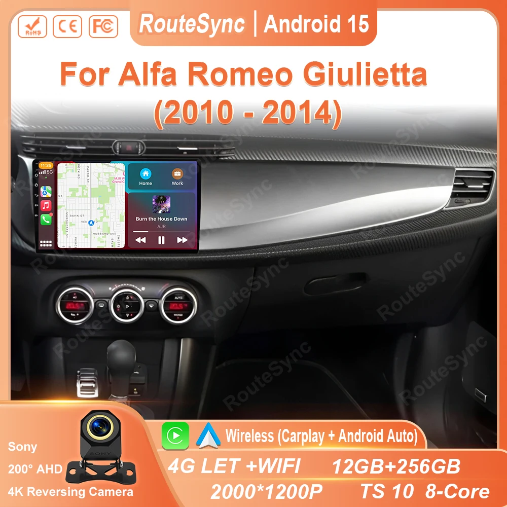 

Android 15 Car Dvd For Alfa Romeo Giulietta 2010 - 2014 Radio Multimedia Player GPS Navigation 5G wifi BT HDR QLED No 2din DVD