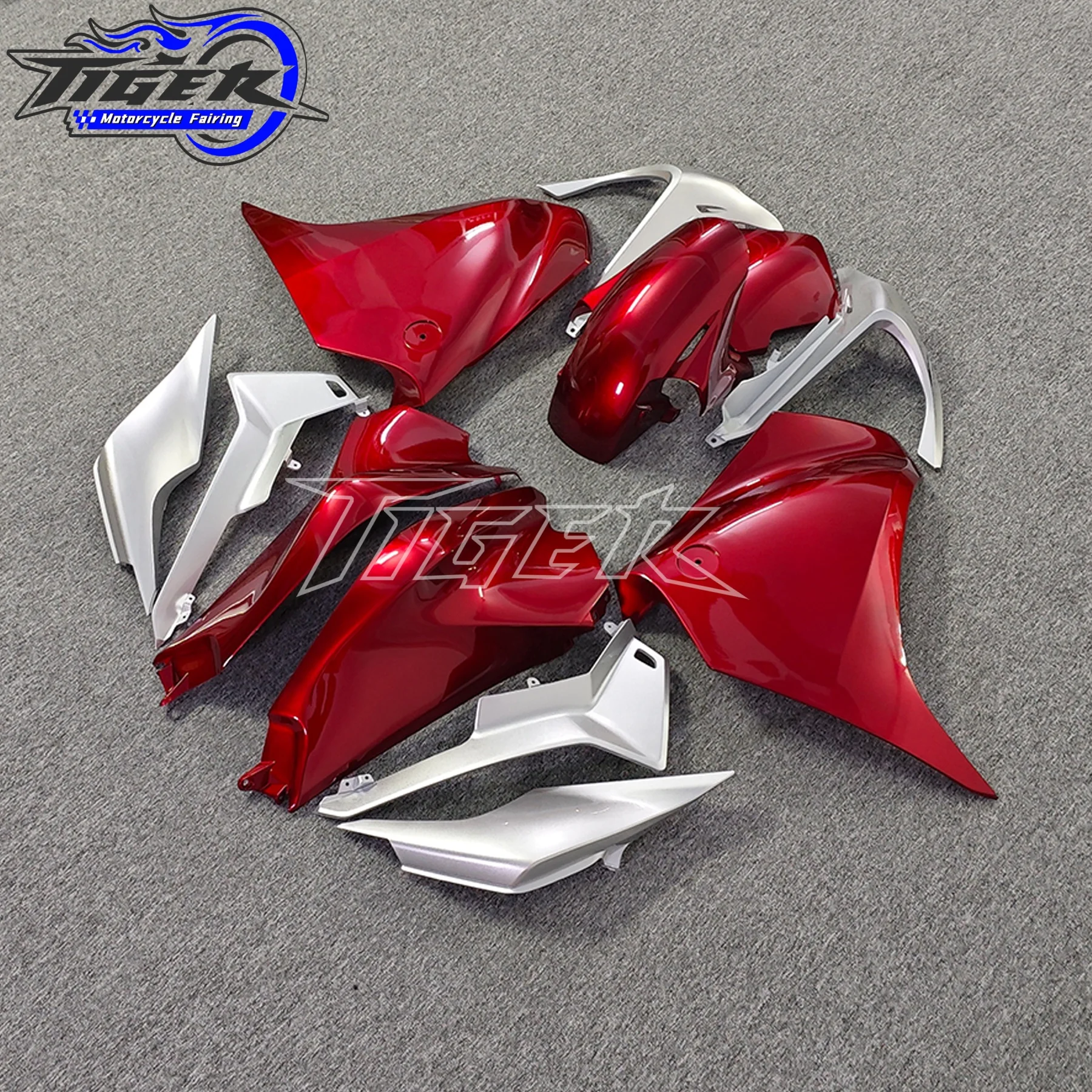 

Injection Mold New ABS Motorcycle Fairings Kit Fit for HONDA VFR1200 2010 2011 2012 2013 Bodywork Set Red Silver