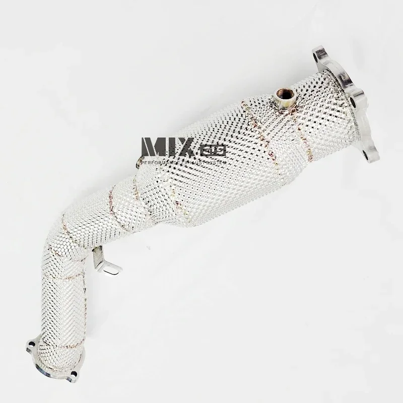 304 Stainless Steel Exchust System with Heat Shield, Steel Downpipe for Audi A4 A5 Q5 B8 2.0T, High Quality