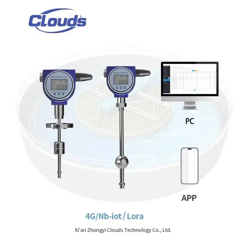 2026 Clouds Wireless 4-20mA HART Tank Liquid Level Sensor Magnetostrictive Level Transmitter for Fuel Oil Communication