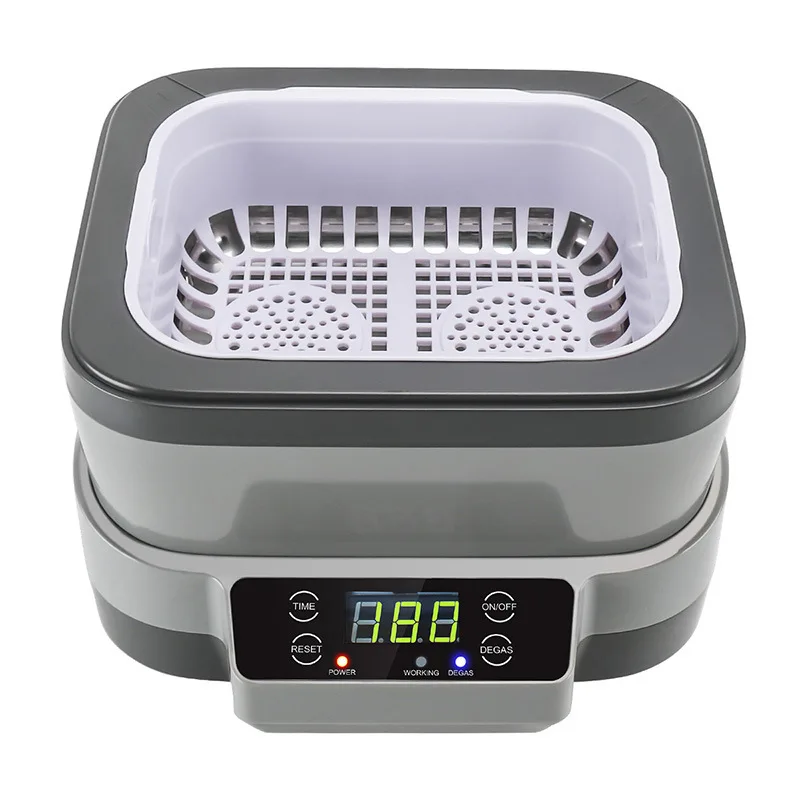 220V Digital Ultrasonic Cleaner con vasca da bagno Basket Timing orologi occhiali gioielli protesi ultrasuoni Wave Clean Machine