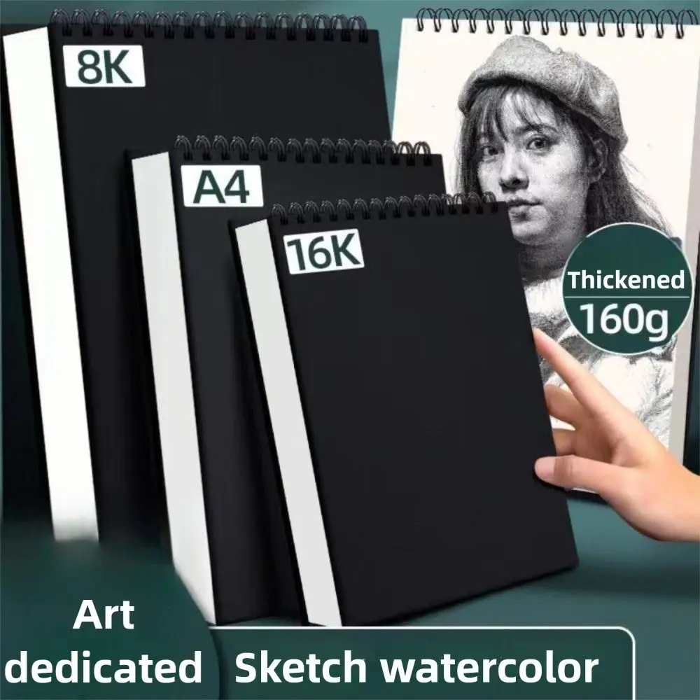 30 Sheets 8K 16K Coil Sketchbook A4 A5 A6 Spiral Bound Thick Drawing Paper Acid Free Eco-Friendly Artist Sketch Pad Oil Painting