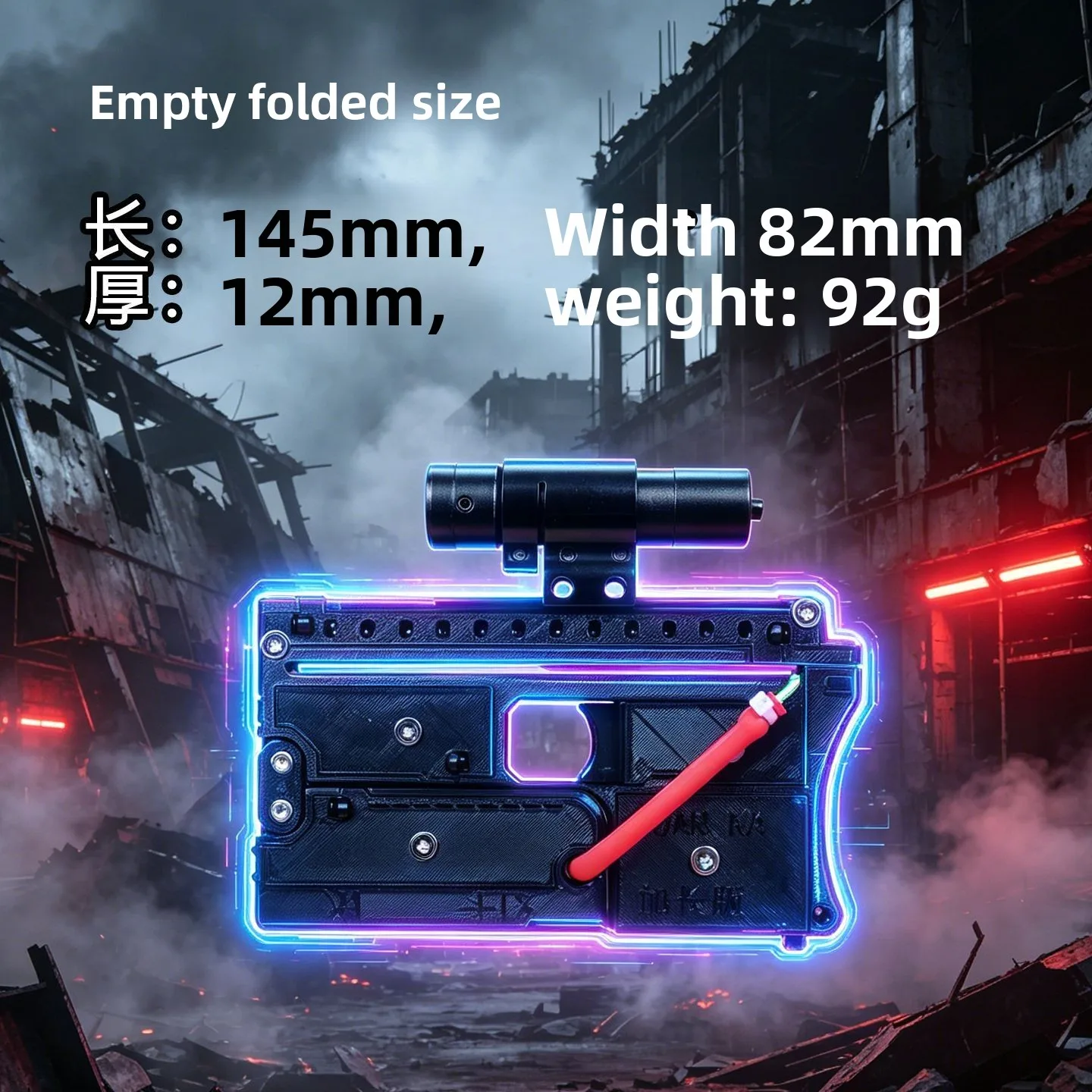 EDC Card Slingshot New Long-range Infrared Laser Folding 3D PRINT PLASTIC Portable Pocket Toy Adults Stress Relief Self-defense