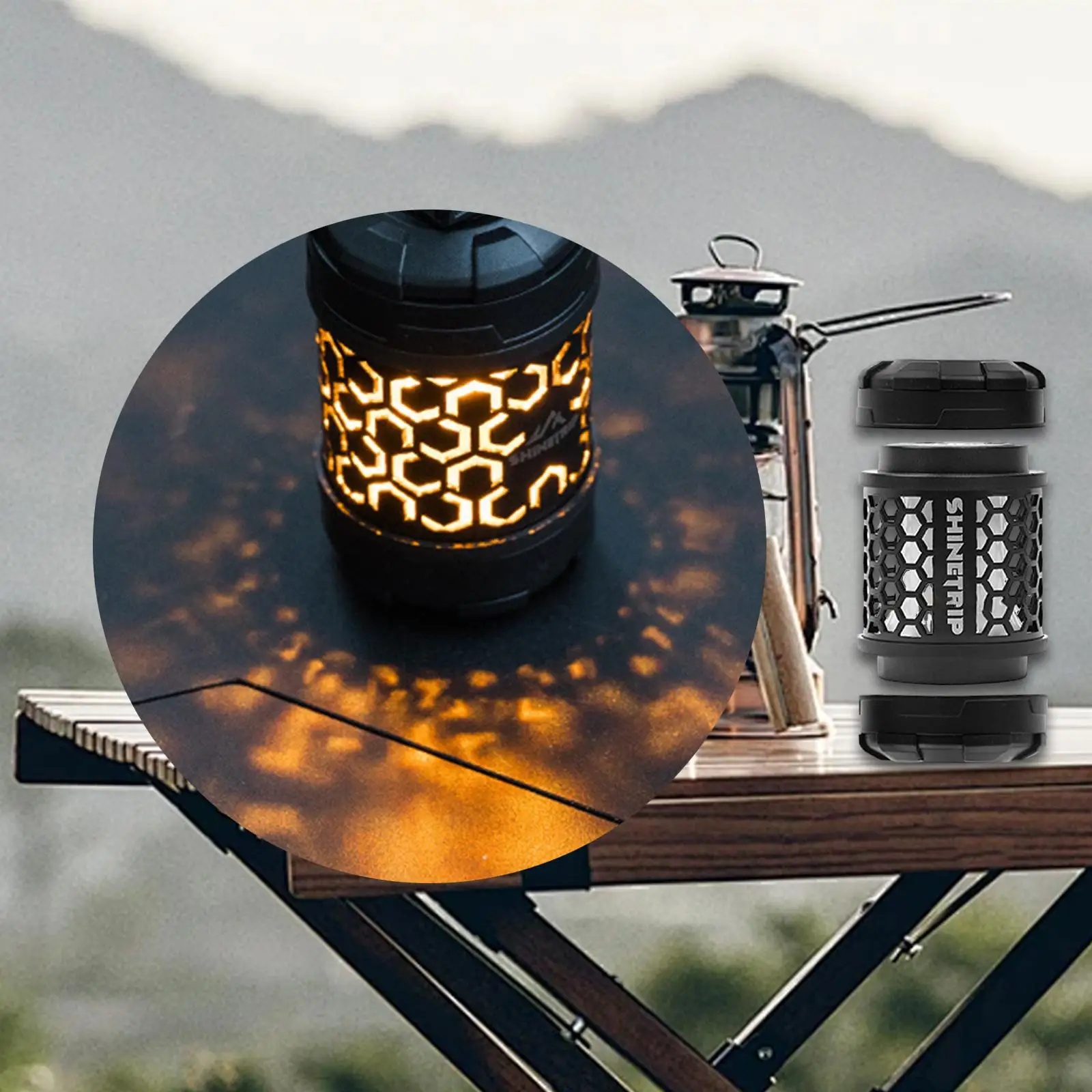 Camping Lantern Compact Portable Flashlight Ambient Light Camp Lantern Camping Lamp for Survival Patio Emergency Picnic Party
