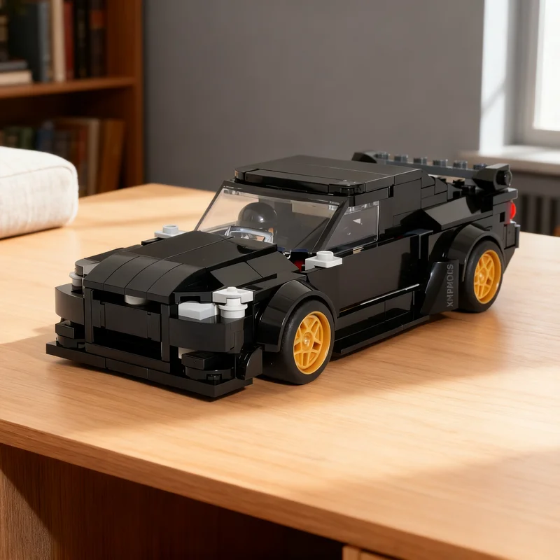309pcs MOC City Champions Nissanns R34 GT-R Skyline Model Building Blocks Toy Craft Birthday Brick Creative 3D Art Education