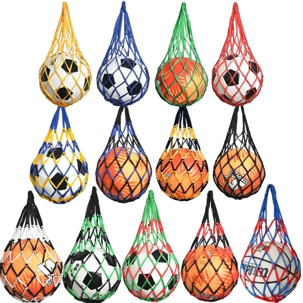 

Football Net Bag Basketball Nylon Bold Storage Bag Single Ball Carry Equipment Outdoor Sports Soccer Basketball Volleyball Bag