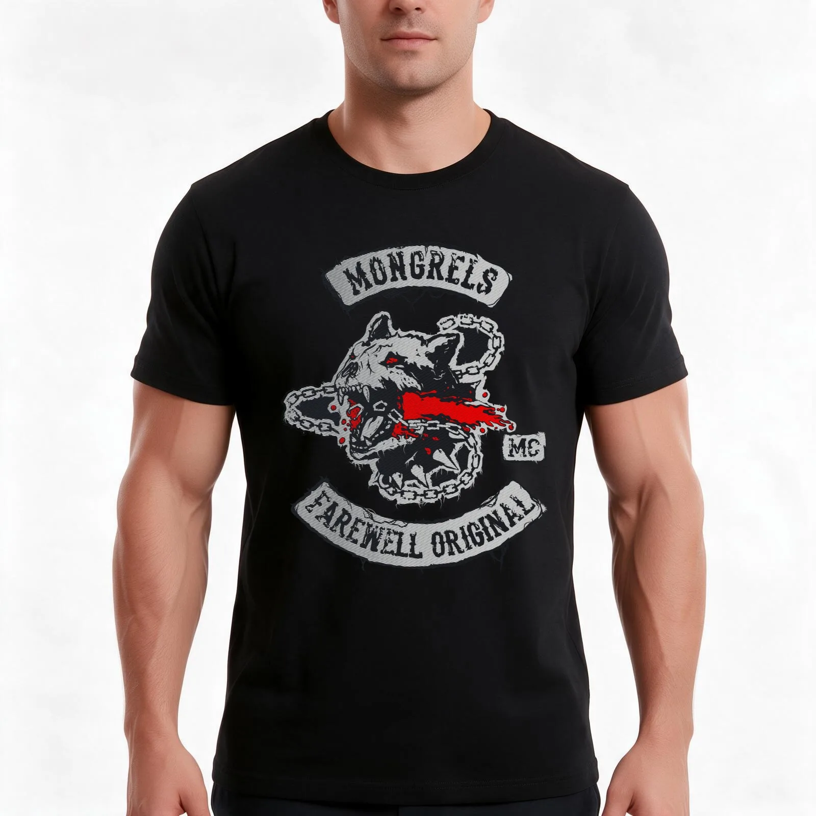 MONGREL FAREWELL ORIGINALS T-Shirt Summer Casual Cotton Tee Oversized Streetwear Tops Vintage Graphic Print Unisex Men Women