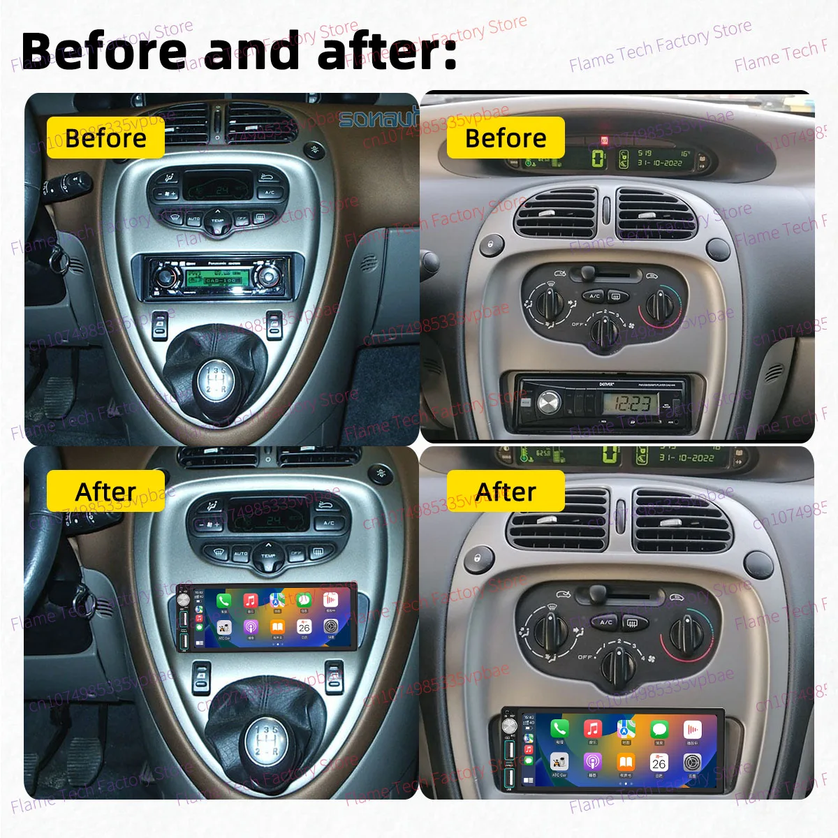1 Din Car Stereo Android for Citroen Xsara Picasso 1996-2012 CarPlay GPS Navigation Multimedia Autoradio Radio Head Unit