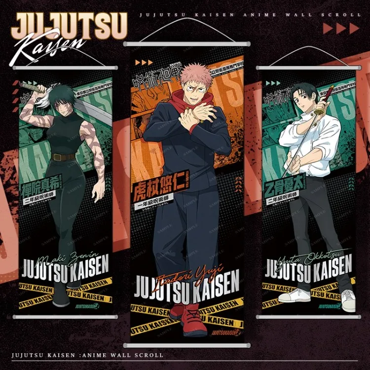 Jujutsu Kaisen Poster Cartoon Gojo Satoru Wandbild Raumdekoration Lange Wandrolle Poster Sammlerstück Urlaubsgeschenk Anime-Merchandise – Detail 1