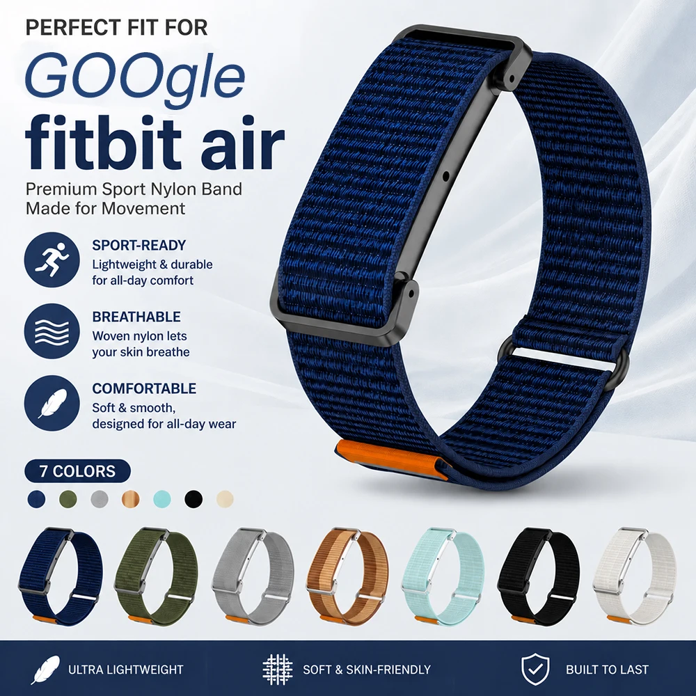 For Google Fitbit Air Band Nylon Band Lightweight Sports Strap Replacement Strap Compatible for Google Fitbit Air Watch Bands