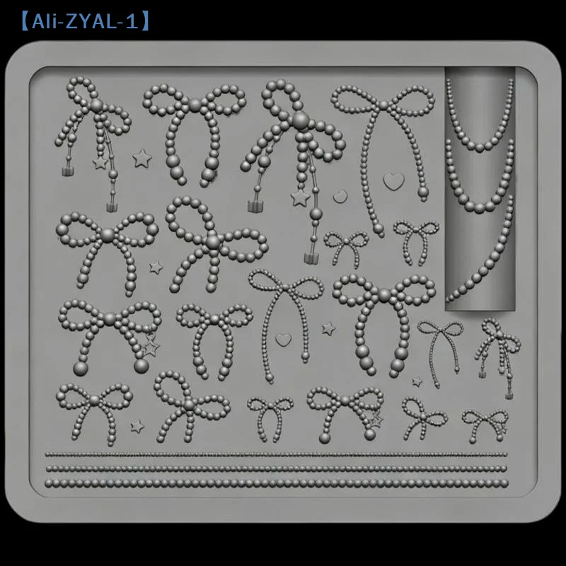1/3Pcs Silicone Nail Art Molds 3D Bowknot & Ocean Shell Starfish Nail Templates DIY Nail Art Decoration Manicure Design 【ZYAL-1】