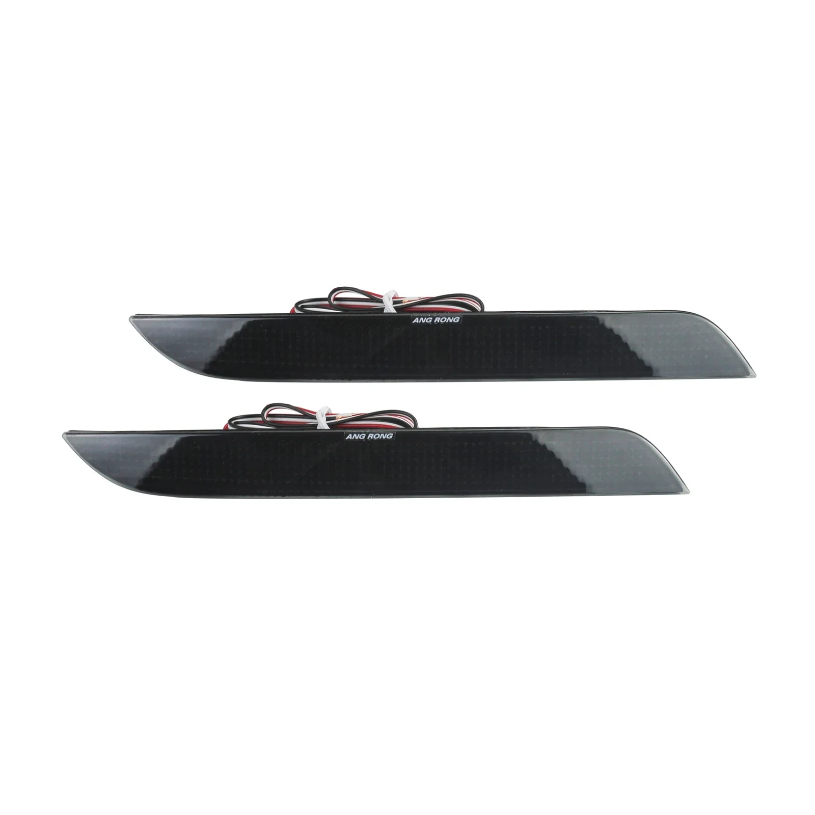 ANGRONG Black Lens LED Rear Bumper Reflector Brake Reverse Light For BMW 5 Series F10 F11 F18