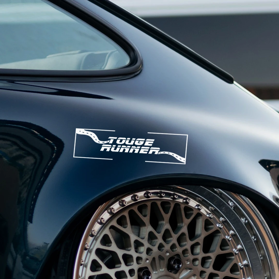 Touge Runner Drift Car Sticker Mountain Road Vinyl Decal JDM Racing Style Auto Window Personality Mod Accessories Sticker