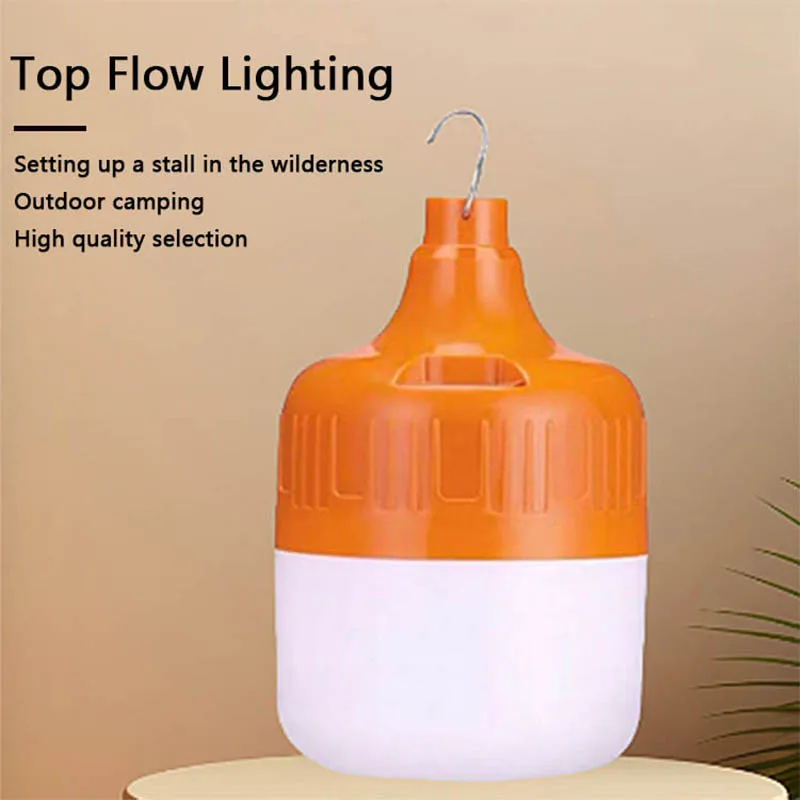 Solar Powered Charging LED Ball Bulbs IP65 Outdoor Vendors Night Market Lighting Power Outages Emergency Lamp Camping Tent Light