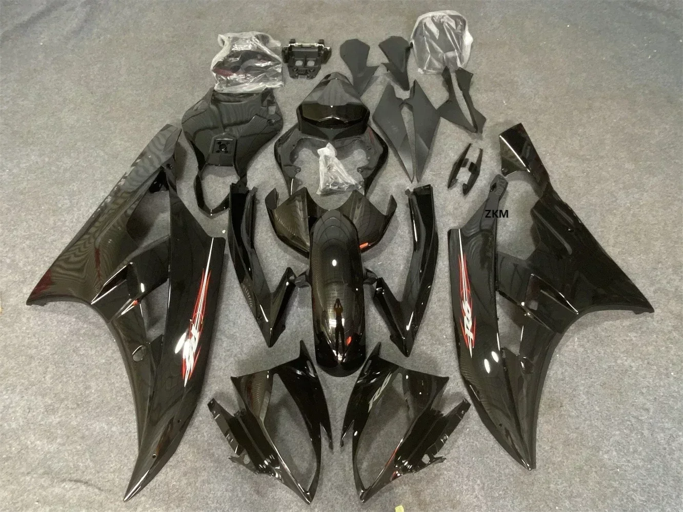 

Injection mold Fairing Kit for YZFR6 06 07 YZF R6 2006 2007 YZF600 yzfr6 06 07 Matte&gloss black Fairings set