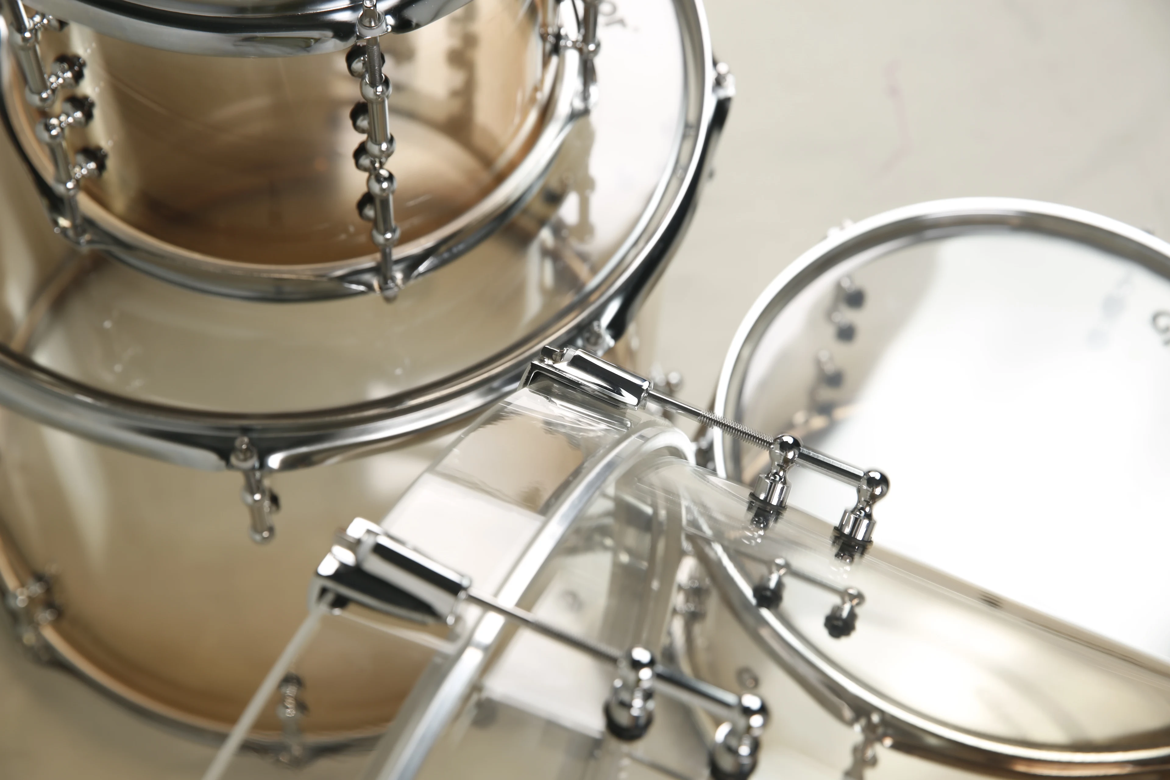 Charme profissional mudança gradual café tambor acrílico conjunto de instrumentos musicais grau profissional