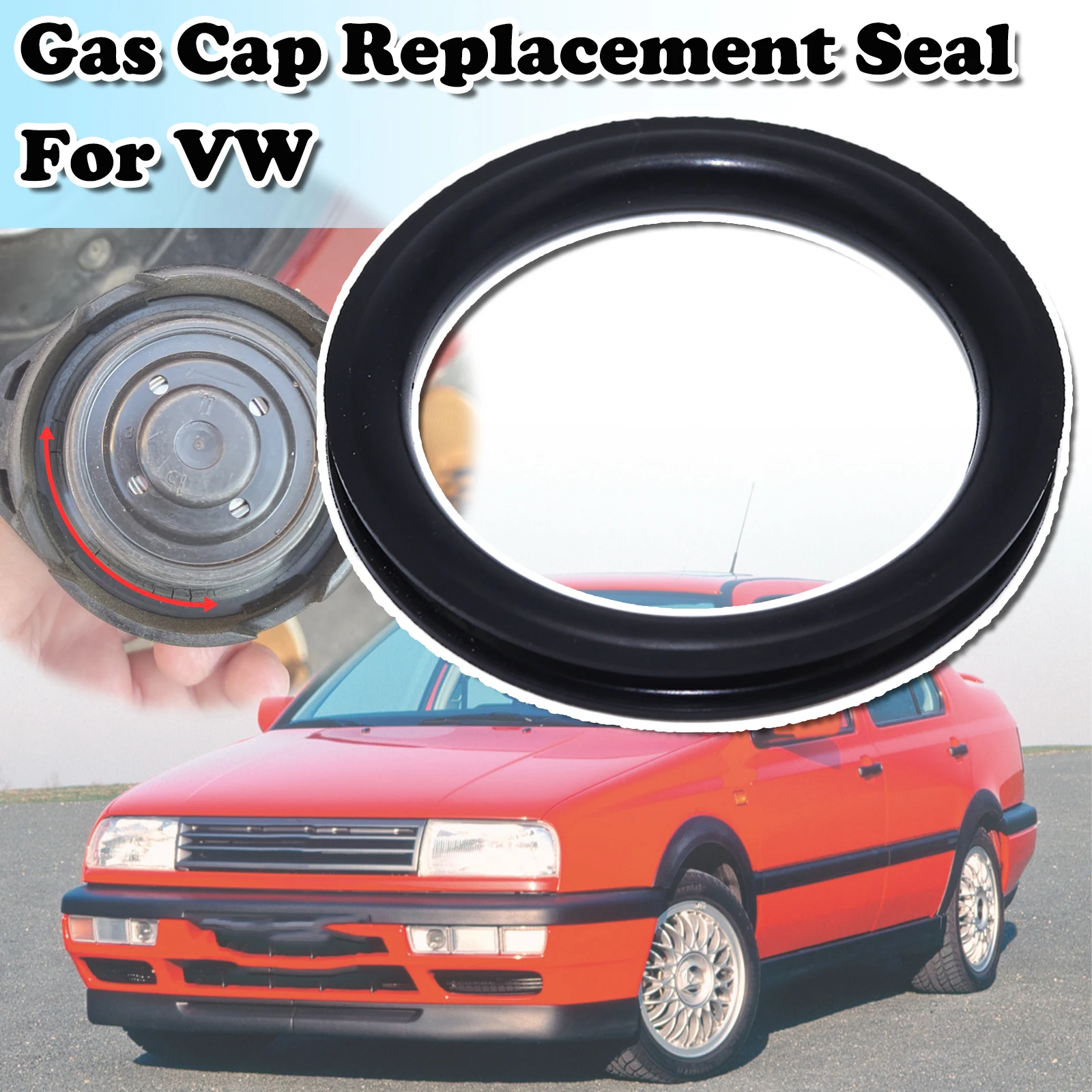 For VW POLO SCIROCCO VENTO Phaeton Sharan Tank Cap Seal Fuel Tank Filler Neck Repair V Shape O-ring Rubber Gasket Washer 55x5mm