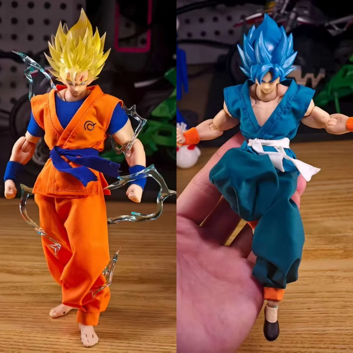 Figura de Son Goku de la serie Dragon Ball Shf, bata Daoist y traje de entrenamiento azul naranja, accesorios, figuras de acción coleccionables, Juguetes