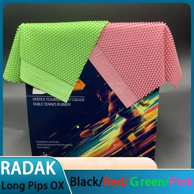 

Green/Pink Table Tennis Rubber Long Pimples OX Soft Medium Particle Hit-resistant Ping Pong Single Rubber with ITTF Approved