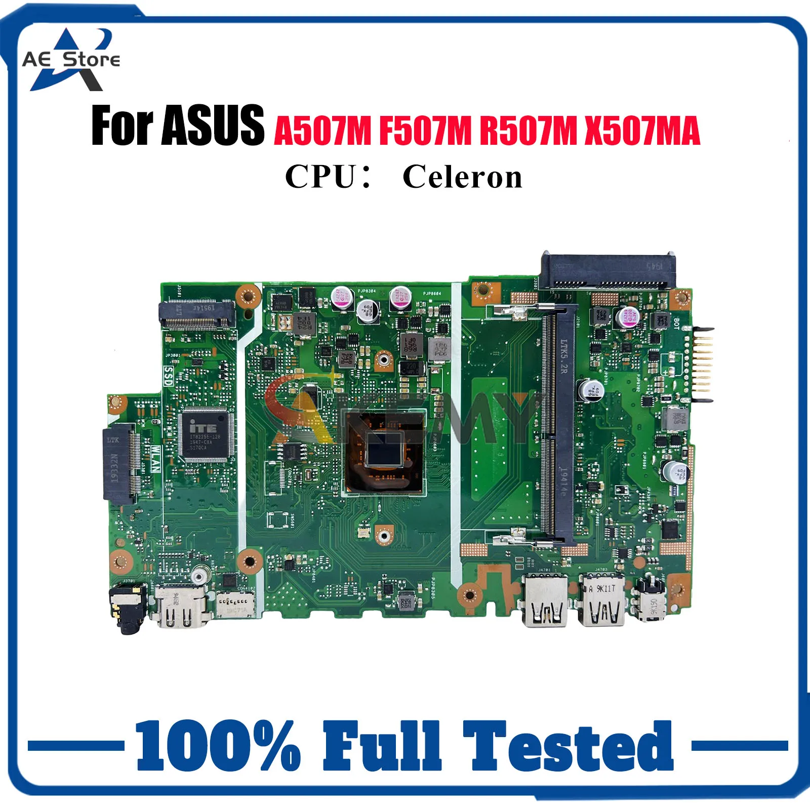 

X507MA Материнская плата для ноутбука ASUS VivoBook X507MA X507M R507M A507M F507M Материнская плата для ноутбука с процессором Celeron 100% tests OK stk