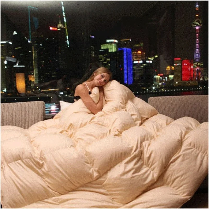 Soybean Protein Fiber Comforters Spring Autumn Air Conditioning Quilt Moisture Wicking Breathable Duvet Thick Warm Bedclothes