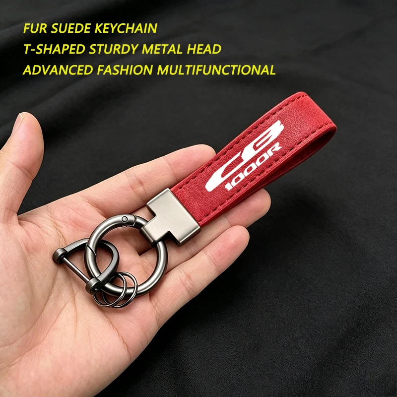 For Honda CB1000R CB 1000R CB1000 R 2008-2026 Accessories  Fashion Suede KeyChain Horseshoe Buckle Key Ring Car Key Rings