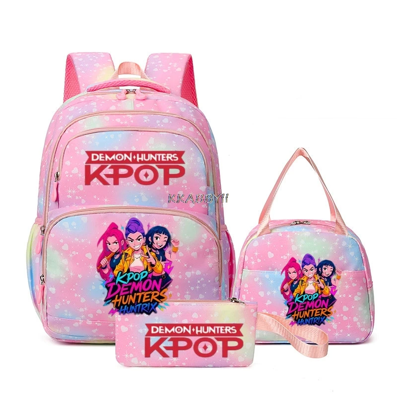 Rumi Mira Zoey Backpack Set 3pcs with Lunch Bags Printe Boys Girls Lightweight Student Laptop School Bags for Teens
