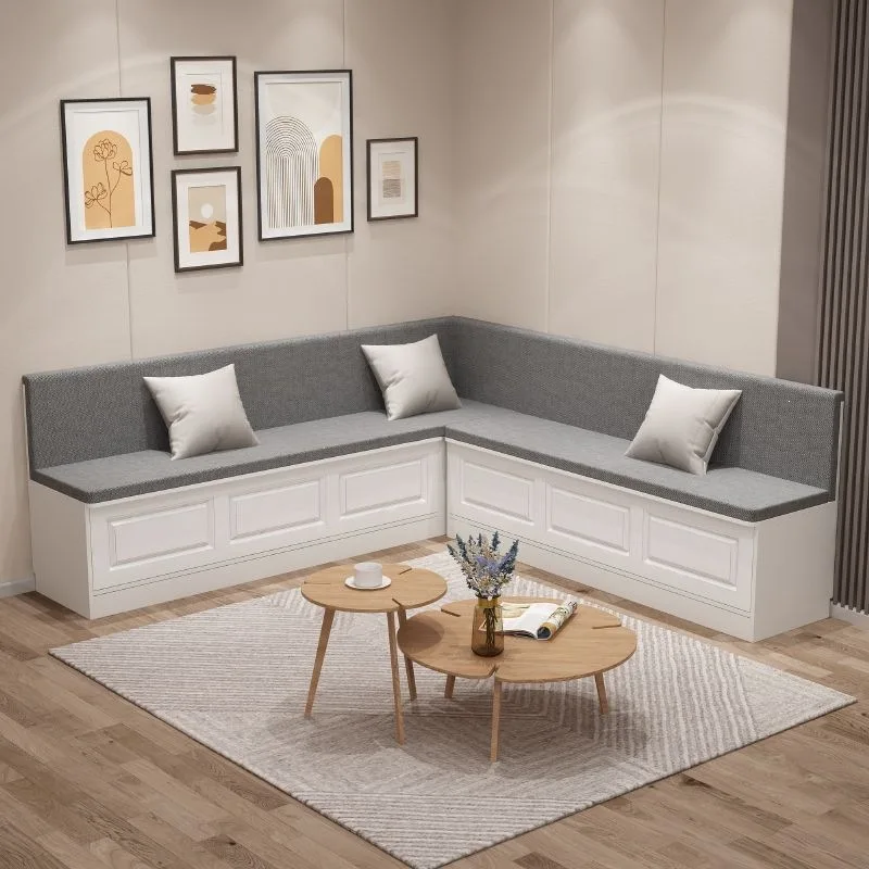 Minimalist dining room sofa booth dining table, home small apartment balcony storage cabinet combo cabinet, living room standard