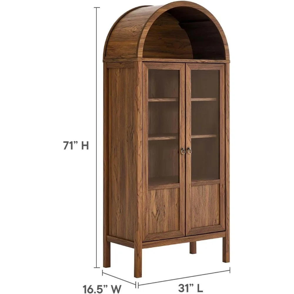 RapDuty-Vitrine de stockage arquée, grande vitrine moderne du milieu du siècle, brochure, stockage vertical DHL