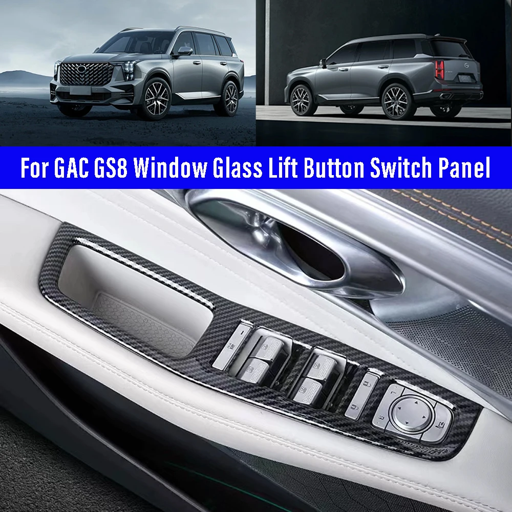 For GAC GS8 Windows Control Panel Trim Car Accessories Protector Auto Window Rises Cover Frame Stickers 2022 2023 2024 2025