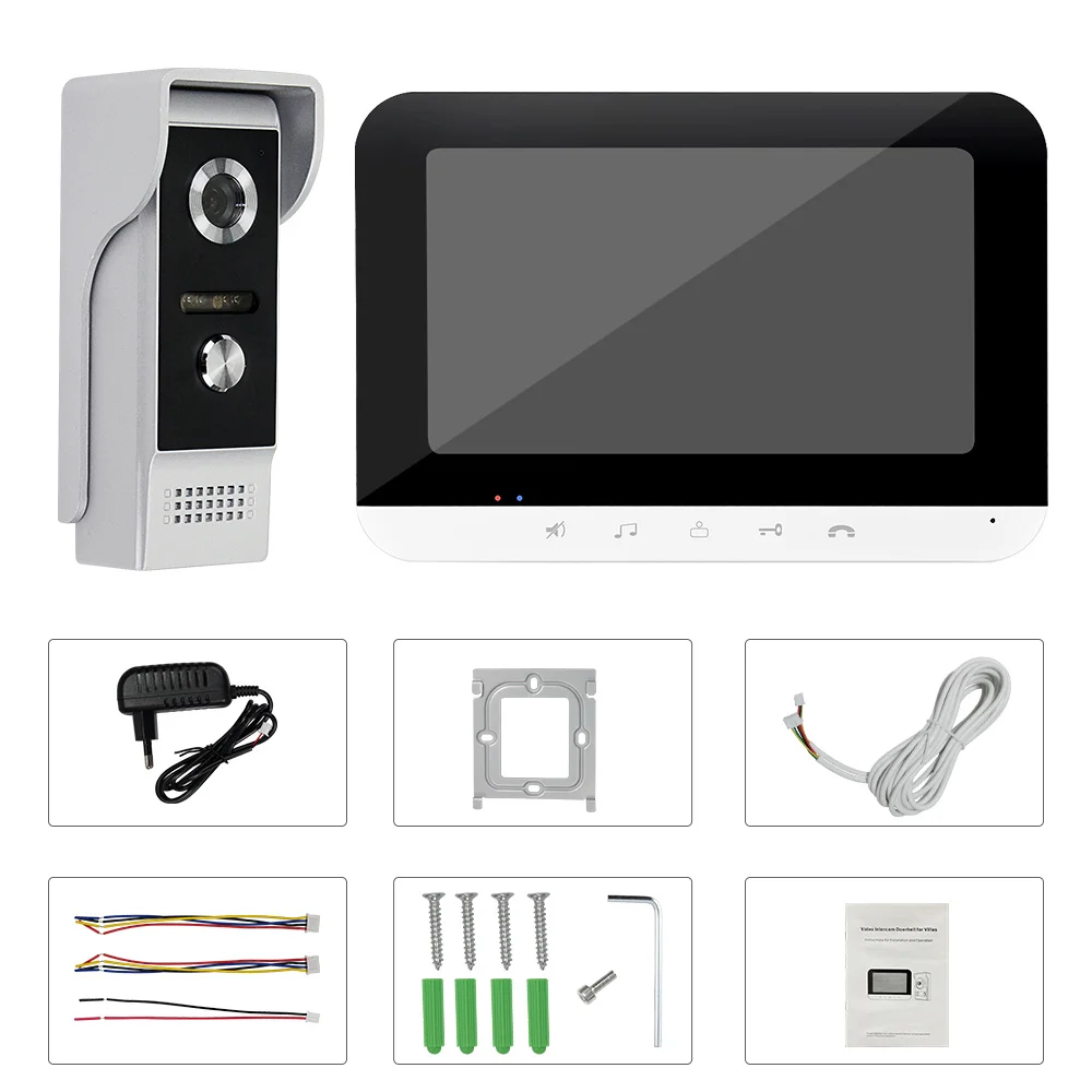 7 "drahtlose WiFi Video Türklingel Intercom System TUYA Innen Monitor mit Wired Tür Anruf Panel Nachtsicht für hause Villa