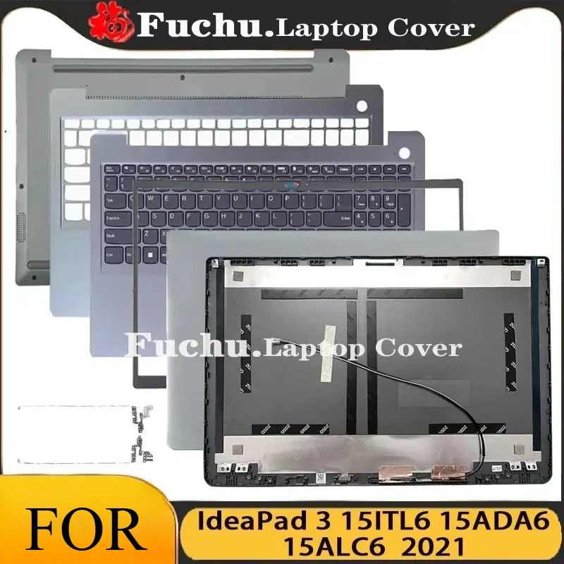 For Lenovo IdeaPad 3 15ITL6 15ADA6 15ALC6 2021 Laptop LCD Back Cover/Front Bezel/keyboard/Palmrest/Hinges/Bottom Case