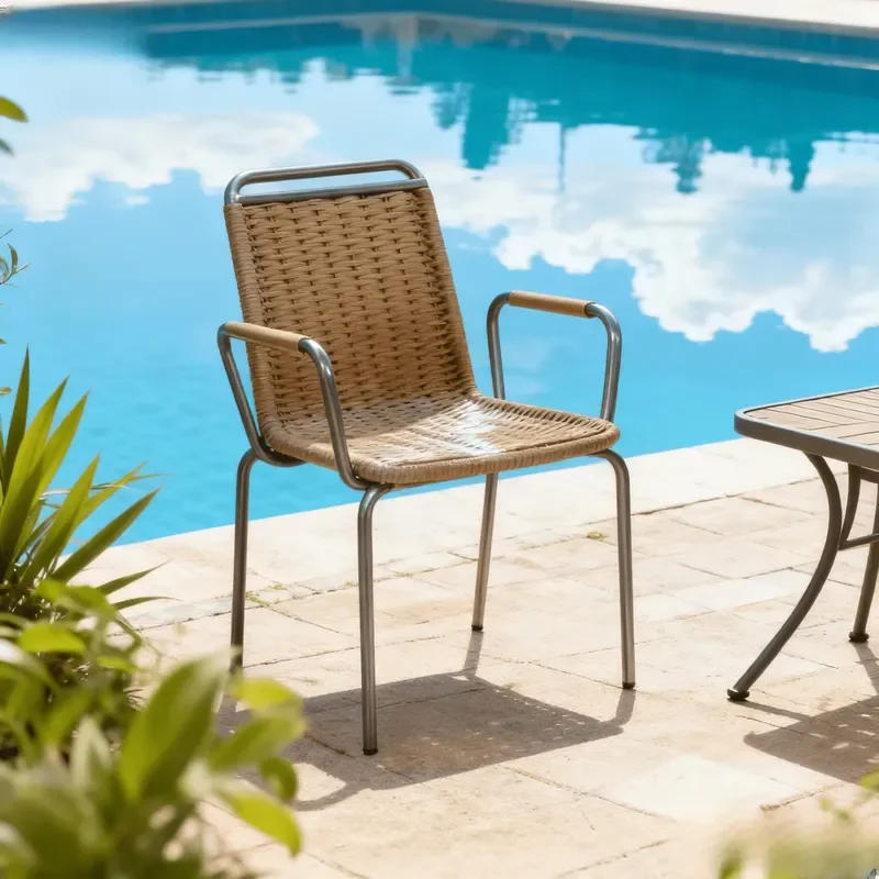 Modern Comfortable Aluminum Frame Outdoor Garden Chair Breathable Waterproof Durable Patio Furniture