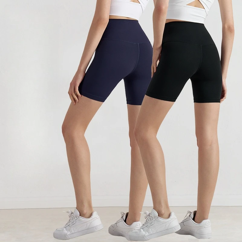 

Lycra One Size Leggings Yoga Shorts Women's Naked Fitness Three-Point Pants High Elastic Skinny Yoga Cycling Pants