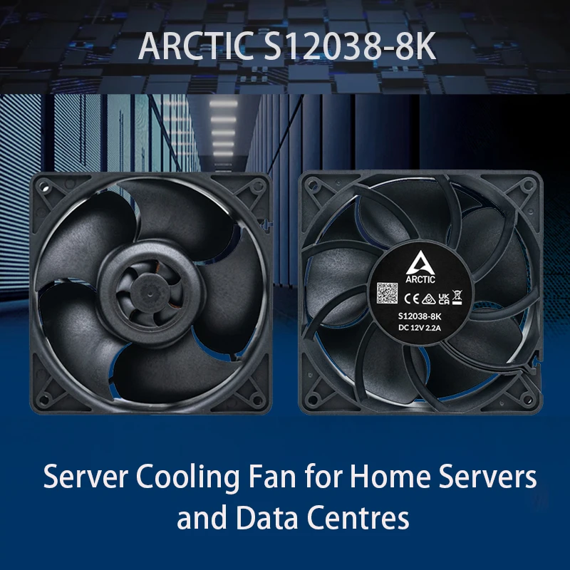 ARCTIC S12038-4K/ S12038-8K Server Fan, 120x120x38 mm, PWM Regulated, 4-pin Connector, 12 V DC, Rack Cooling Fan image 5