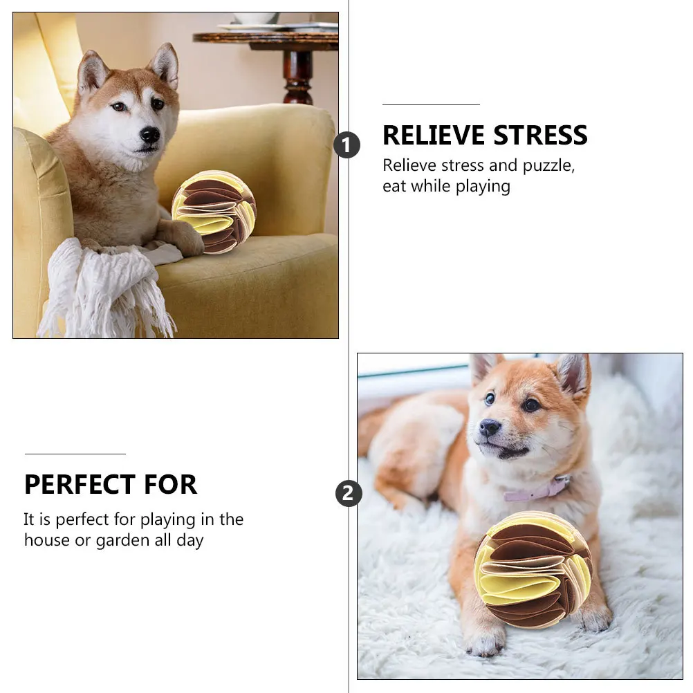 

Pet Dog Sniffing Ball Colorful Chewing Puzzle Slow Feeder Interactive Plaything Promotes Mental Exercise and Stress Relief