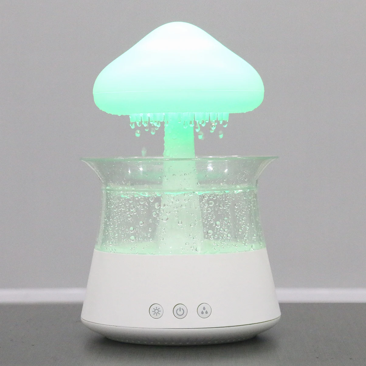 Hot Selling Mushroom Shape Low Noise Rain Cloud Raindrop Colorful Night Light Air Humidifier