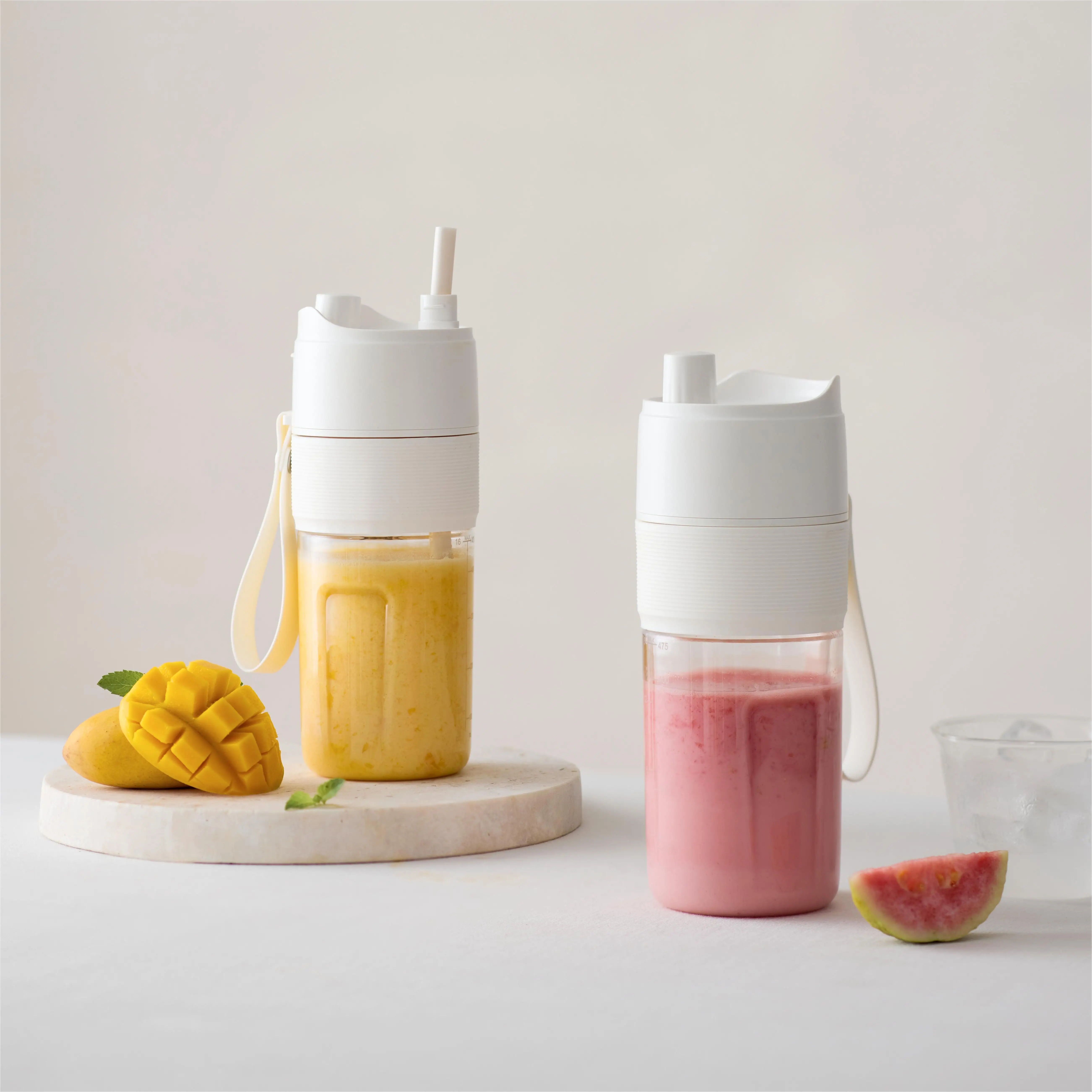 475ml Portable Mini Fruit Juicer Cup Personal USB Rechargeable Juice Bottle Travel Fruit Juice Mixer Cup Juicer