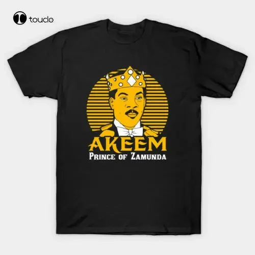 Coming To America Akeem Prince Of Zamunda divertida camiseta negra personalizada Aldult adolescente Unisex Impresión Digital moda divertida nueva