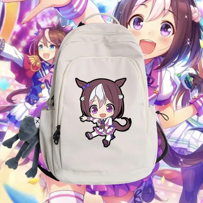 

Special Zhou Sai Horse Girl Pretty Derby Anime Merchandise Unisex Backpack Casual School Bag Ww ANI