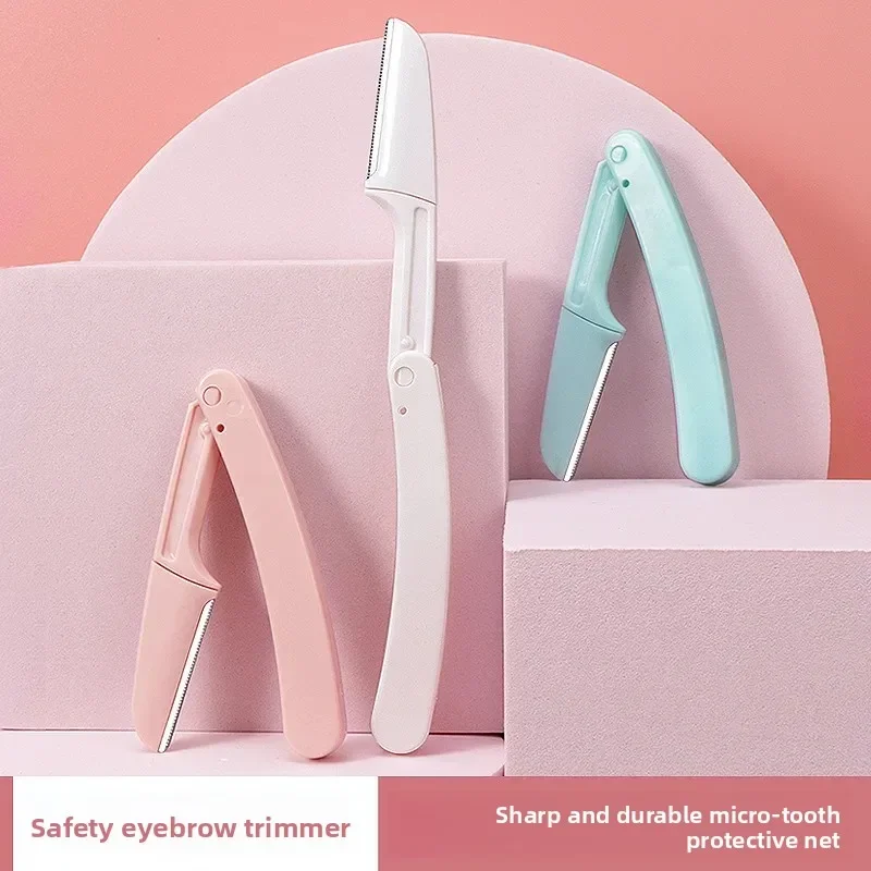 Rasoir de visage pliable en toute sécurité pour femmes, lame de rasoir anti-rayures, outils de maquillage, rasoir de sourcils pour femmes