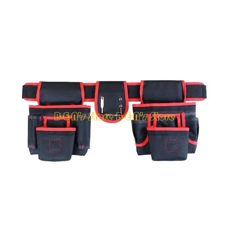 Y1AD Multi Compartment Tool Waist Pack Waterproof 600D Fabric for Outdoor Lover Comfortable Strap Bag