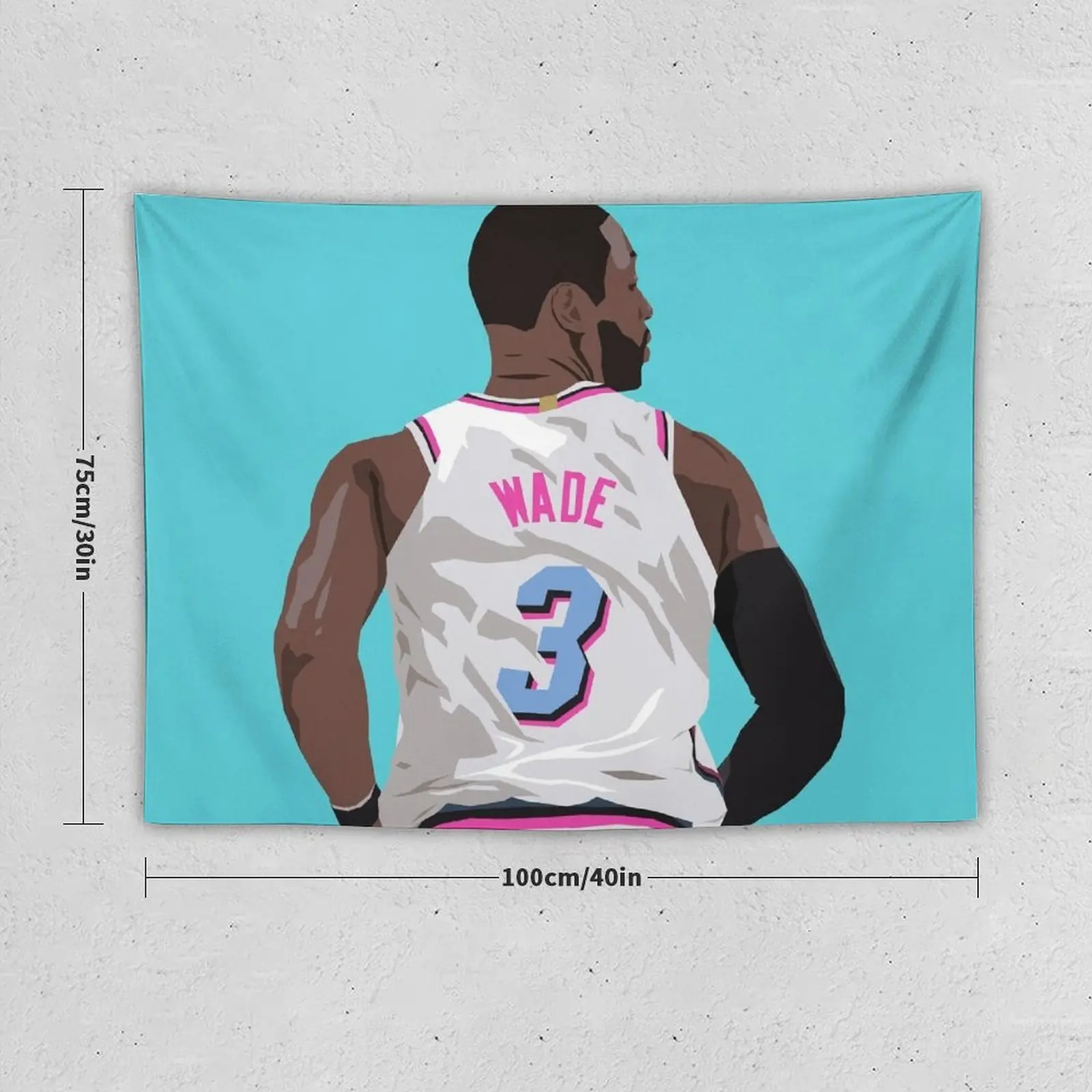 Dwyane Wade Back-To Tapestry Room Decorations Aesthetic Room Decor Korean Style Tapestry