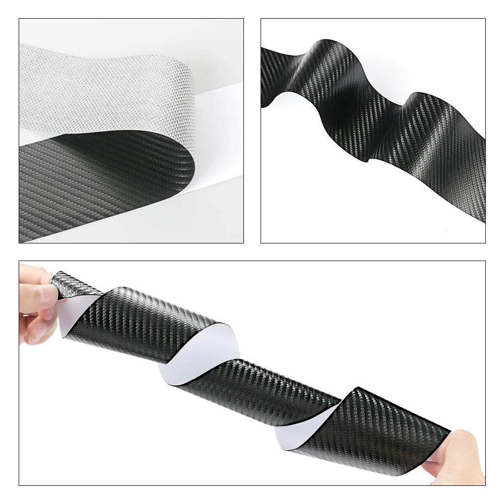 المصد الخلفي للسيارة ملصق لشركة هيونداي I20 I10 I30 Sonata I40 IX35 جذع ألياف الكربون الجلود حامي غطاء اكسسوارات السيارات