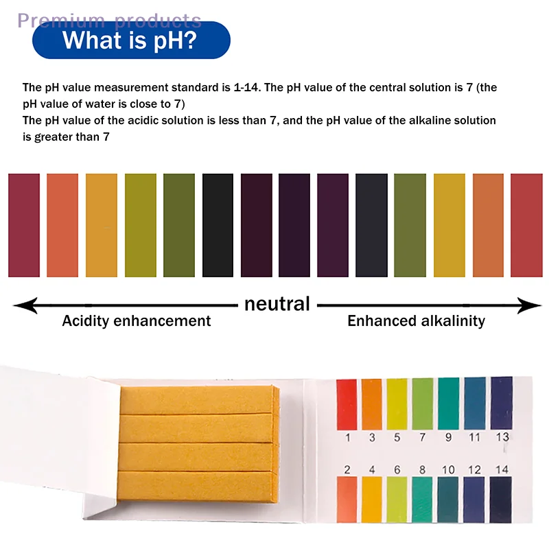 

80/400pcs pH Test Strips 1-14 Range Professional Acidity Test for Water Cosmetics Soil with Control Card
