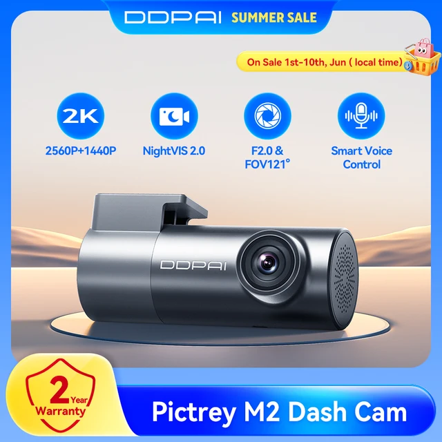 Kamera samochodowa Pictrey M2 2K 330 °   Obrotowy rejestrator samochodowy z obsługą widzenia nocnego, inteligentnym sterowaniem głosowym i funkcją monitoringu parkowania 24/7.