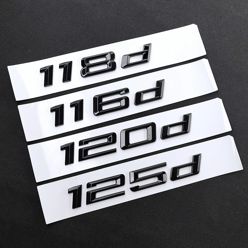 3D ABS Black Logo Emblem Letters Sticker Car Trunk Badge Accessories