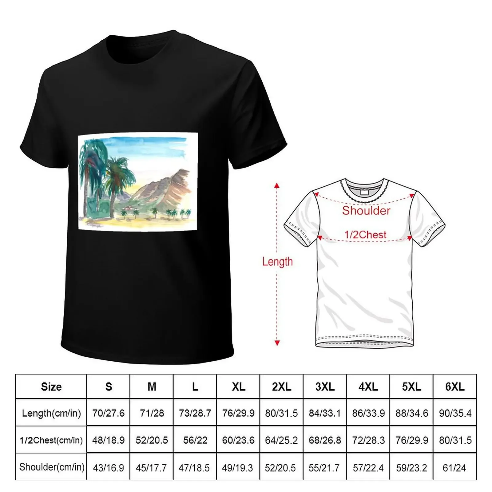 La Gomera Valle Gran Rey View with Palms T-Shirt shirts graphic plus size clothes men workout shirt