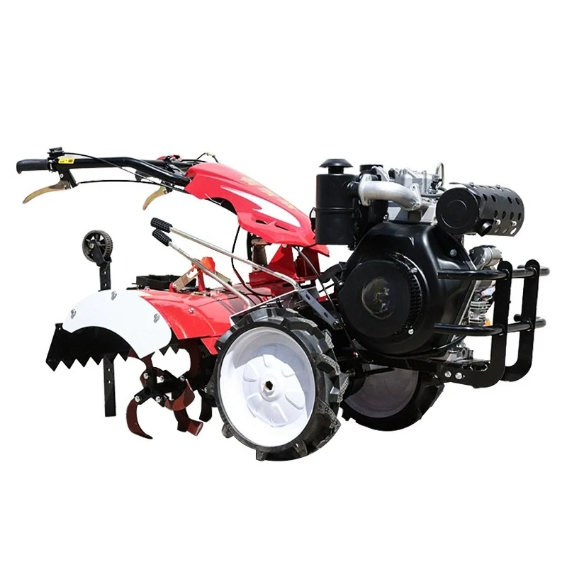 

Micro tiller four-wheel drive diesel multi-functional rotary tiller tillage machine plowing machine small field machine